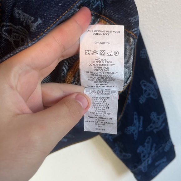Palace x Vivienne Westwood Indigo Denim Jacket Size XS - Picture 6 of 8